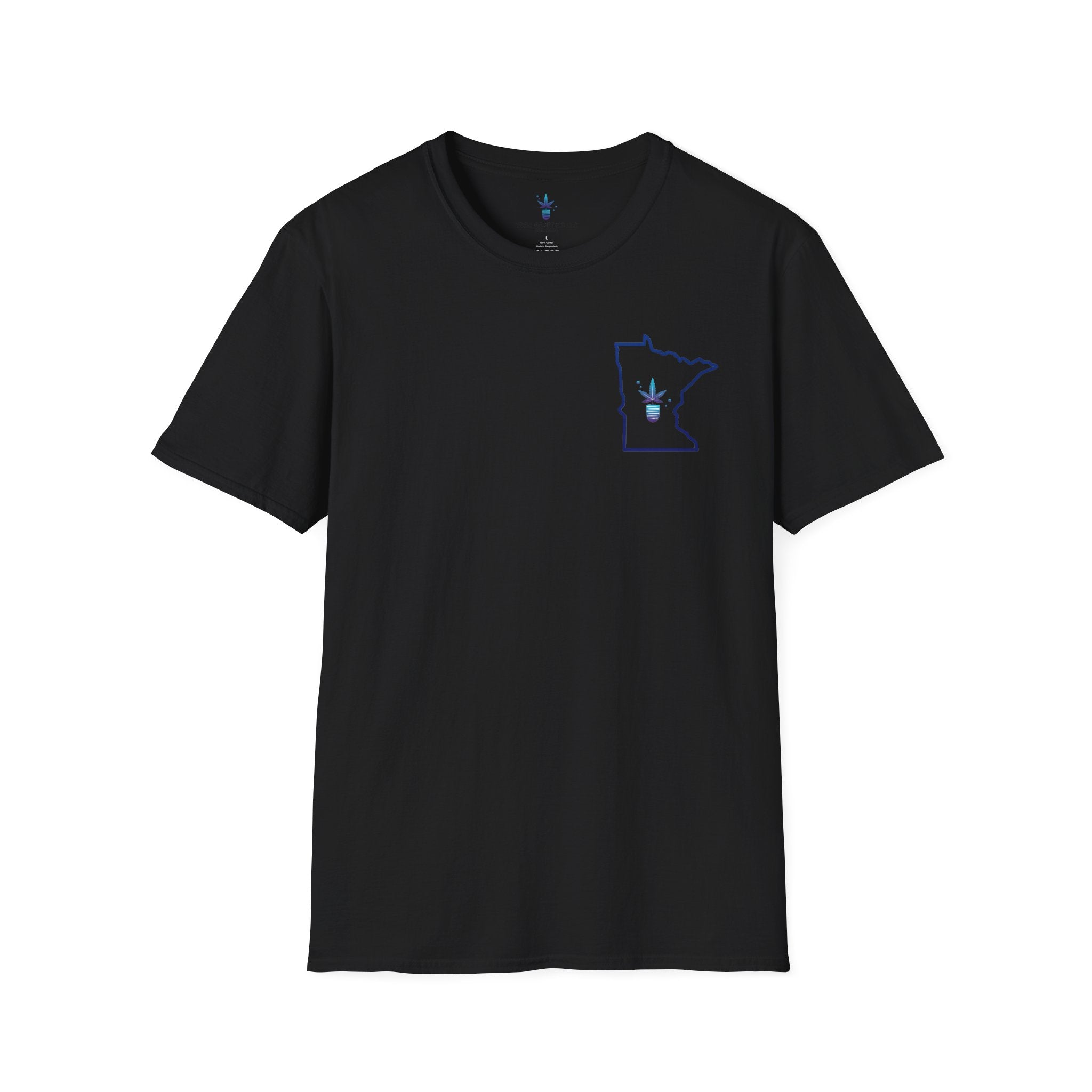 Minnesota Outline Vega Print Unisex Softstyle T-Shirt - Stylish MN State Love Tee, Casual Wear, Travel Souvenir, Great Gift for Locals & Visitors