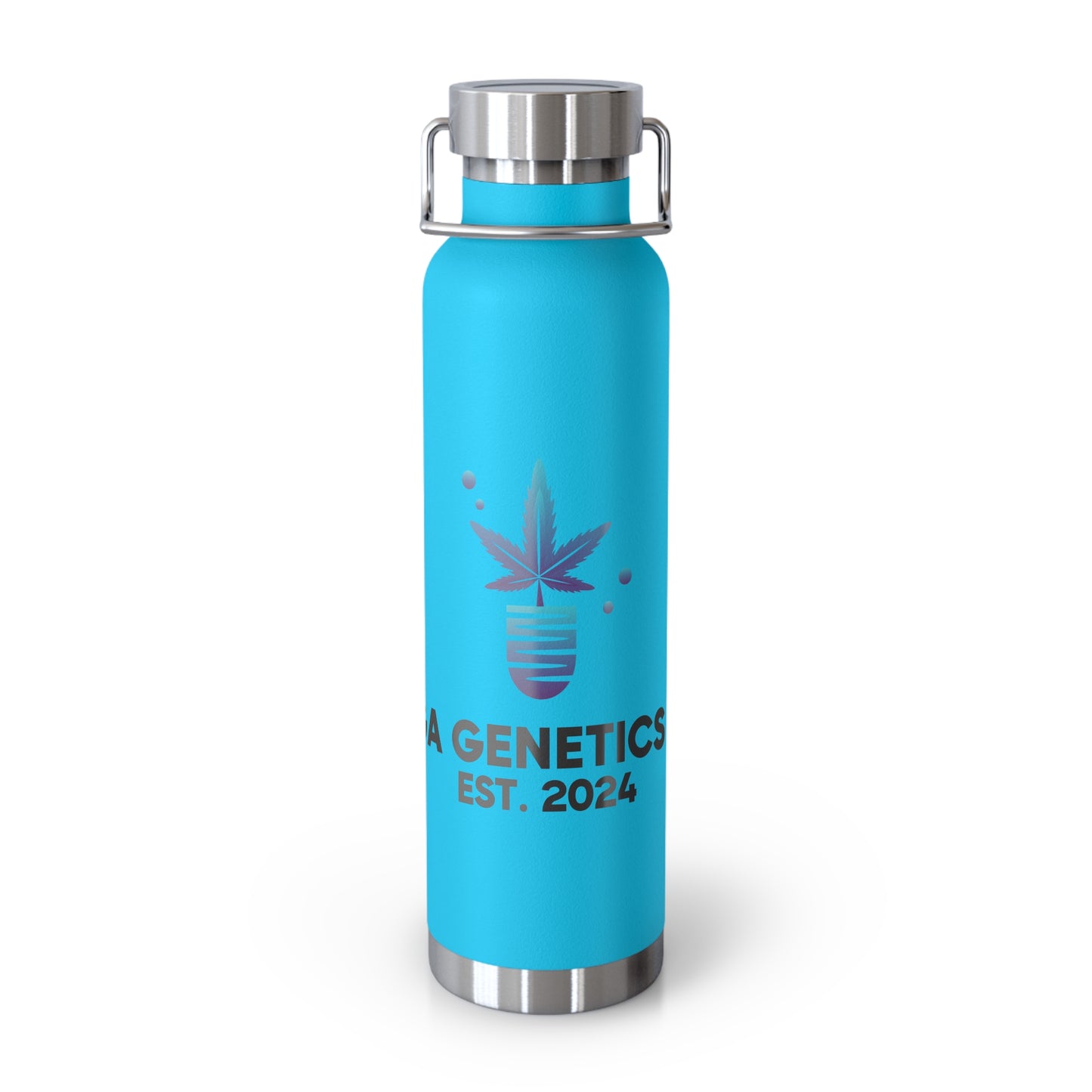Vega Genetics logo Insulated Water Bottle, Cannabis Gift for anyone, Eco-Friendly Drinkware, Perfect for Outdoors, Birthday or 420 Celebration
