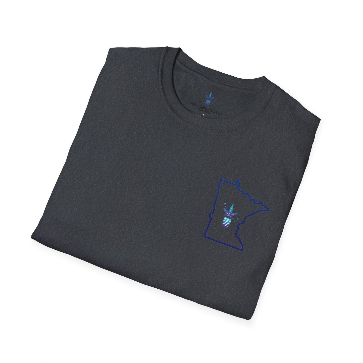 Minnesota Outline Vega Print Unisex Softstyle T-Shirt - Stylish MN State Love Tee, Casual Wear, Travel Souvenir, Great Gift for Locals & Visitors