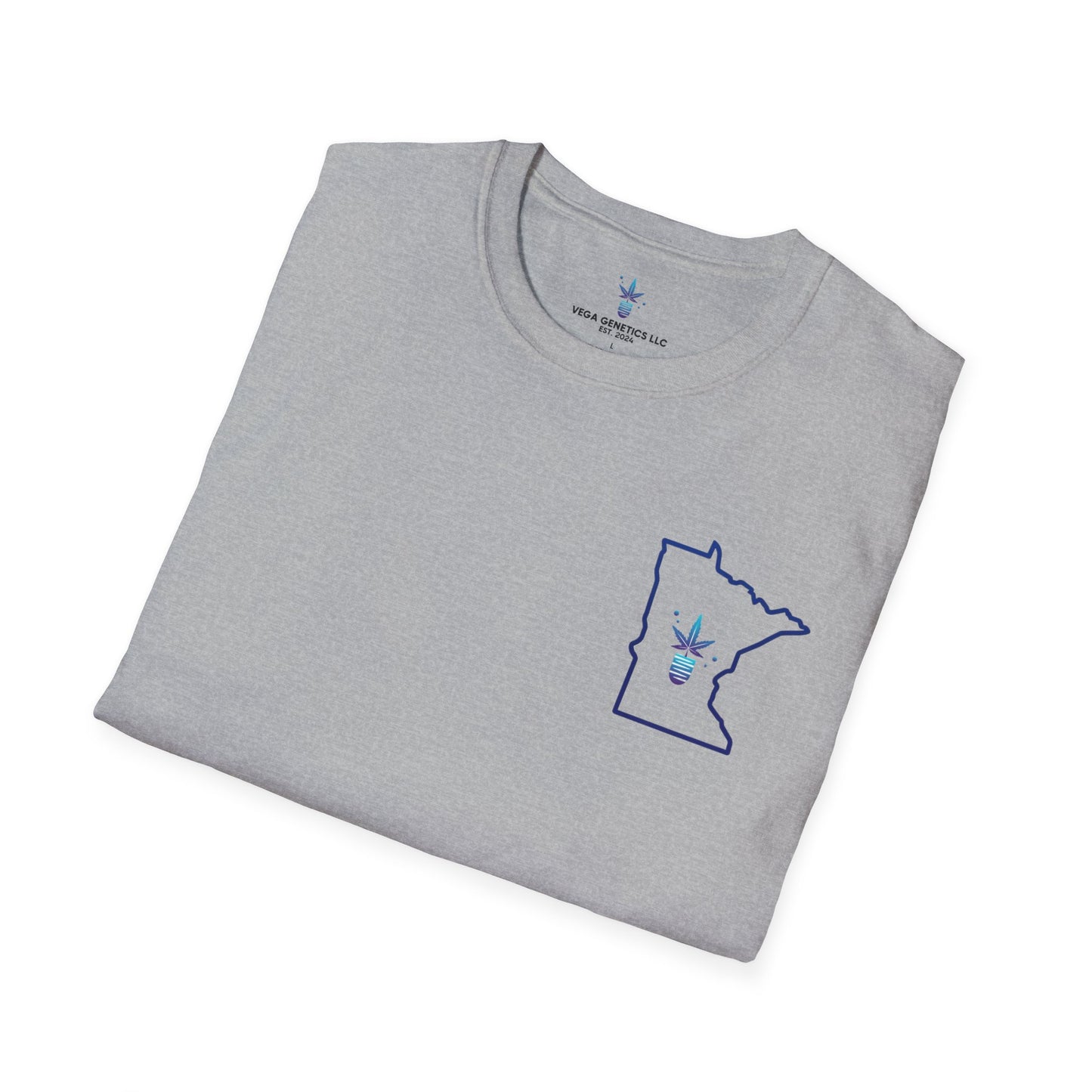 Minnesota Outline Vega Print Unisex Softstyle T-Shirt - Stylish MN State Love Tee, Casual Wear, Travel Souvenir, Great Gift for Locals & Visitors