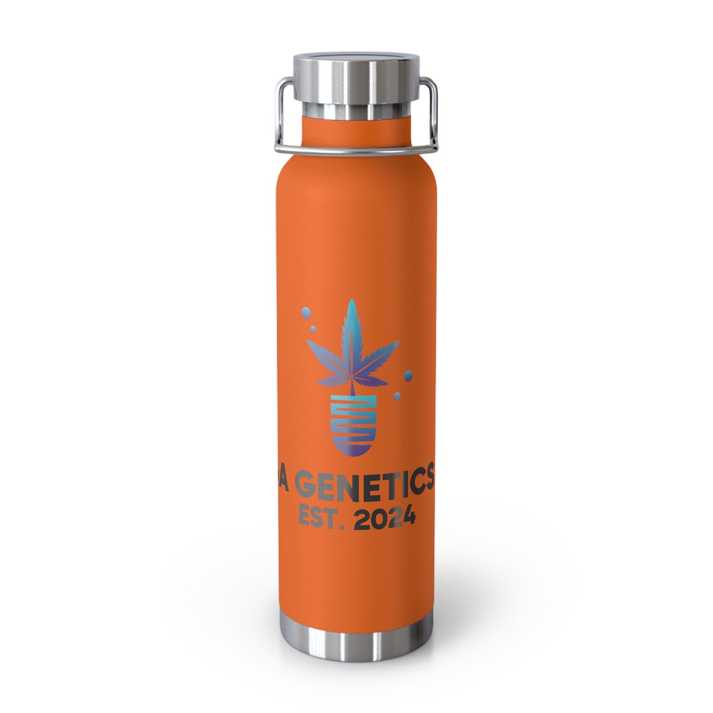 Vega Genetics logo Insulated Water Bottle, Cannabis Gift for anyone, Eco-Friendly Drinkware, Perfect for Outdoors, Birthday or 420 Celebration