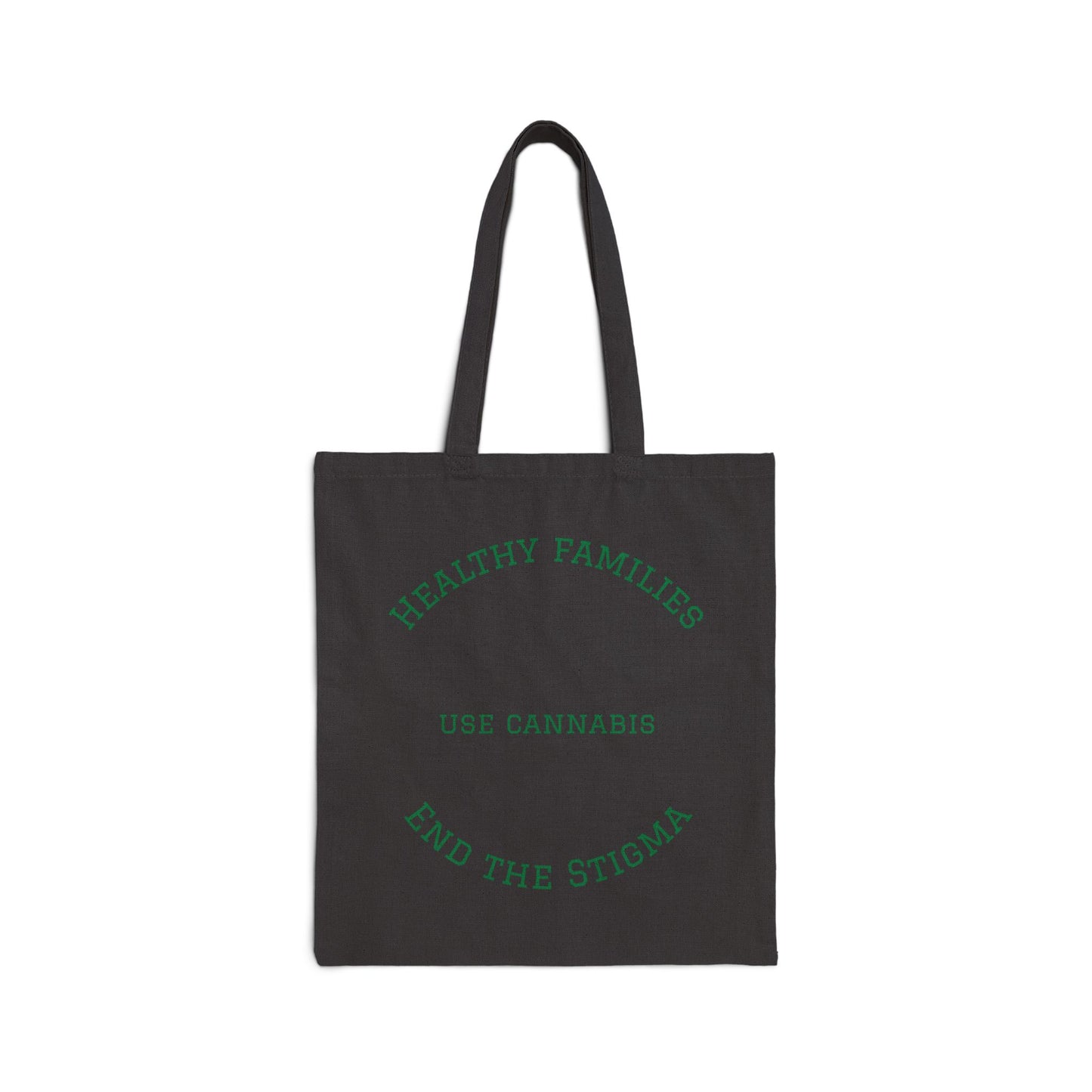 Cotton Canvas Tote Bag - Native American Family Cannabis Art