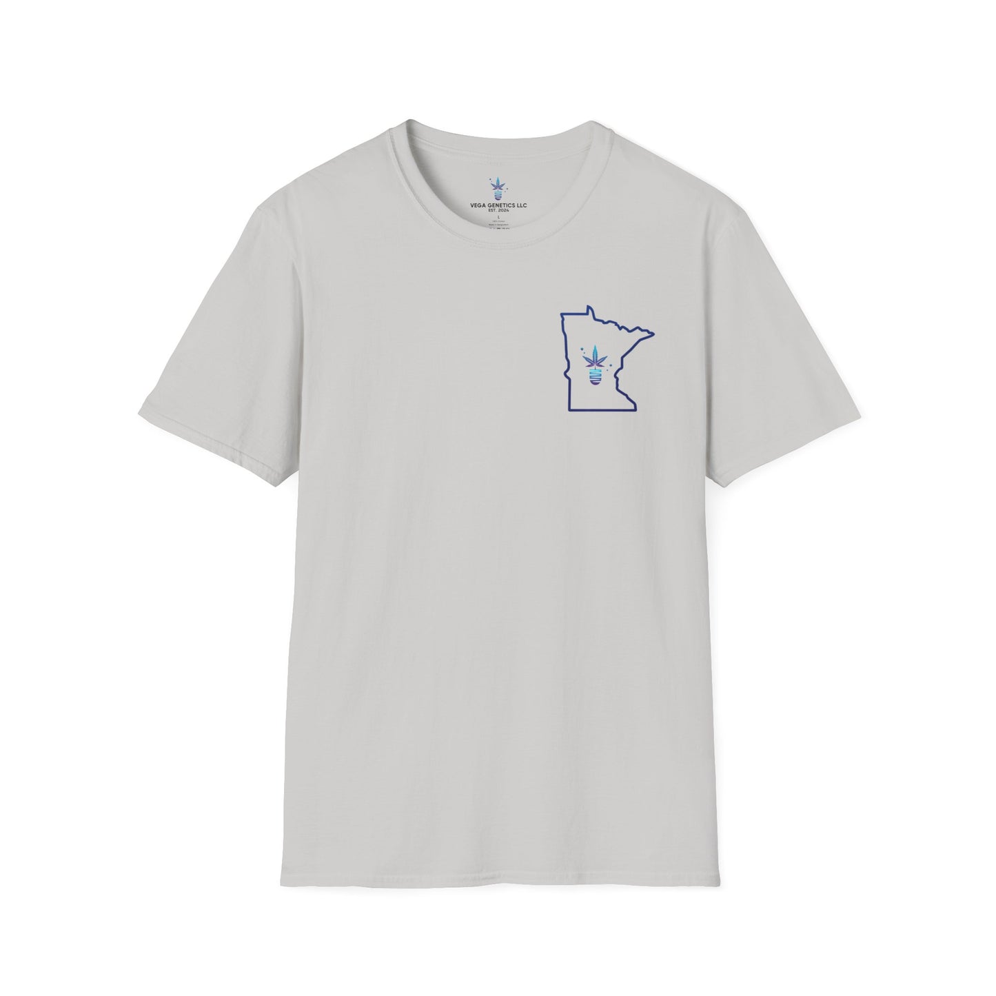 Minnesota Outline Vega Print Unisex Softstyle T-Shirt - Stylish MN State Love Tee, Casual Wear, Travel Souvenir, Great Gift for Locals & Visitors