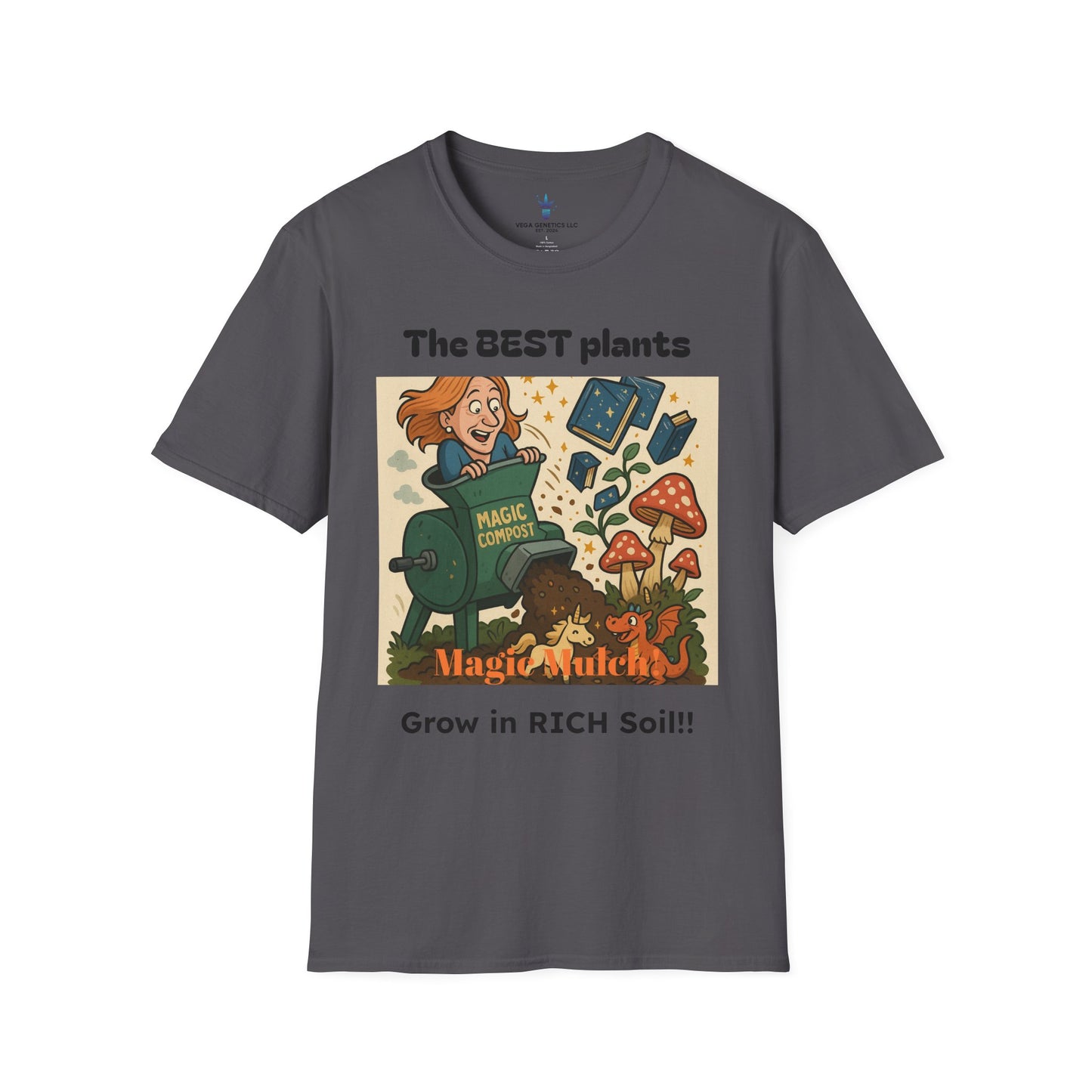 Magic Mulch Funny Gardening T-Shirt, Plant Lover Gift, Eco-Friendly Shirt, Sustainable Fashion, Gardening Humor Tee, Magic Mulch Quote