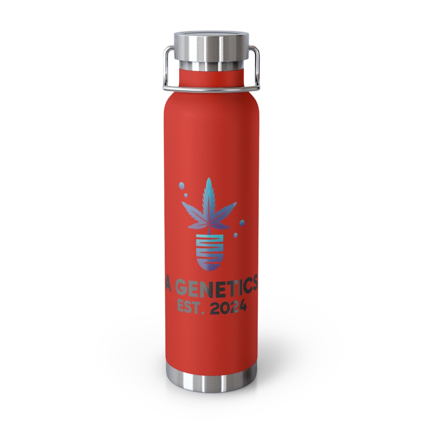 Vega Genetics logo Insulated Water Bottle, Cannabis Gift for anyone, Eco-Friendly Drinkware, Perfect for Outdoors, Birthday or 420 Celebration