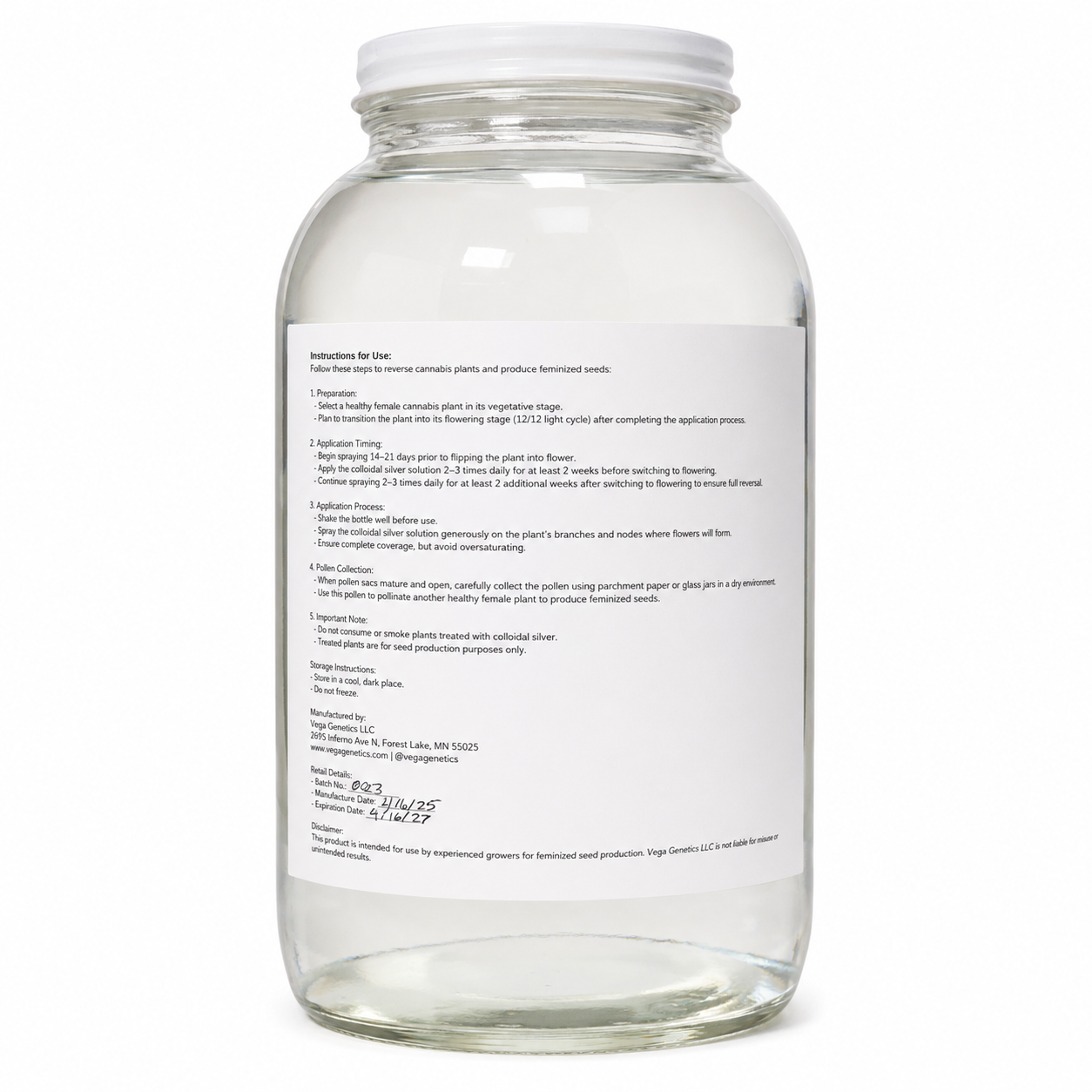 Colloidal Silver Plant Reversal Solution (w/spray bottle!)