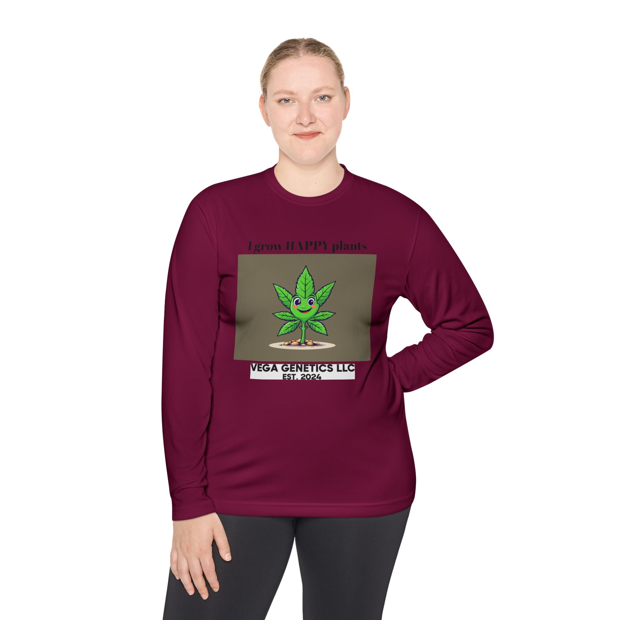Cultivation Approved Unisex Lightweight Long Sleeve Tee with Happy Plant Design, Casual Apparel for Gardeners, Eco-Friendly Gift, Celebrating Nature, [...]