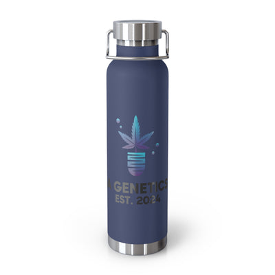 Vega Genetics logo Insulated Water Bottle, Cannabis Gift for anyone, Eco-Friendly Drinkware, Perfect for Outdoors, Birthday or 420 Celebration