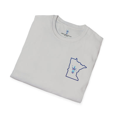 Minnesota Outline Vega Print Unisex Softstyle T-Shirt - Stylish MN State Love Tee, Casual Wear, Travel Souvenir, Great Gift for Locals & Visitors