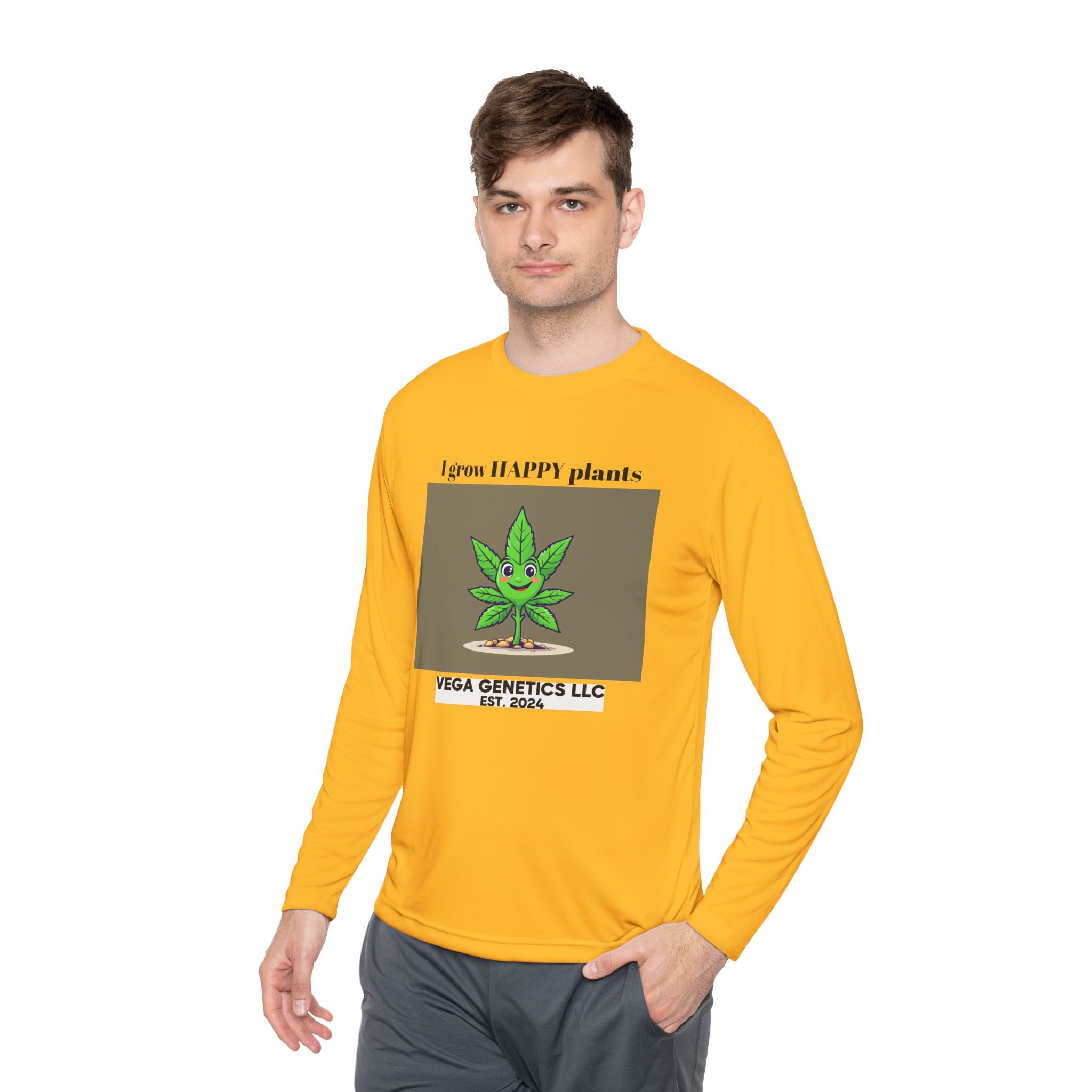 Cultivation Approved Unisex Lightweight Long Sleeve Tee with Happy Plant Design, Casual Apparel for Gardeners, Eco-Friendly Gift, Celebrating Nature, [...]