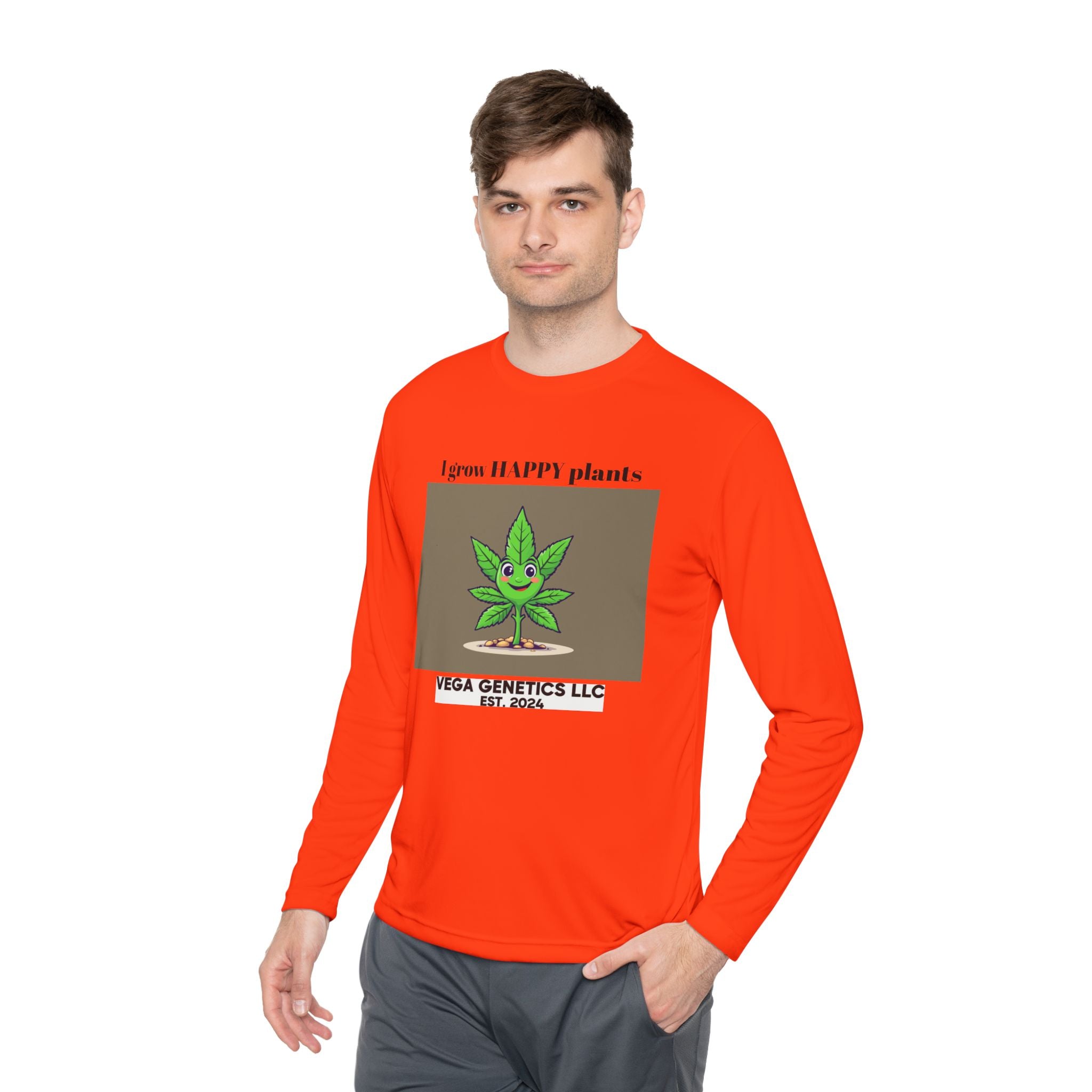 Cultivation Approved Unisex Lightweight Long Sleeve Tee with Happy Plant Design, Casual Apparel for Gardeners, Eco-Friendly Gift, Celebrating Nature, [...]