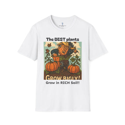 Grow Bigly Funny Gardening T-Shirt, Plant Lover Gift, Eco-Friendly Shirt, Sustainable Fashion, Gardening Humor Tee, Grow Bigly Quote