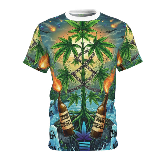 Chinga La Migra strain all-over print tee