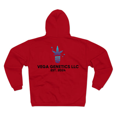 Chic Unisex Hooded Zip Sweatshirt with Silly Rabbit Artwork & Logo (No Background)