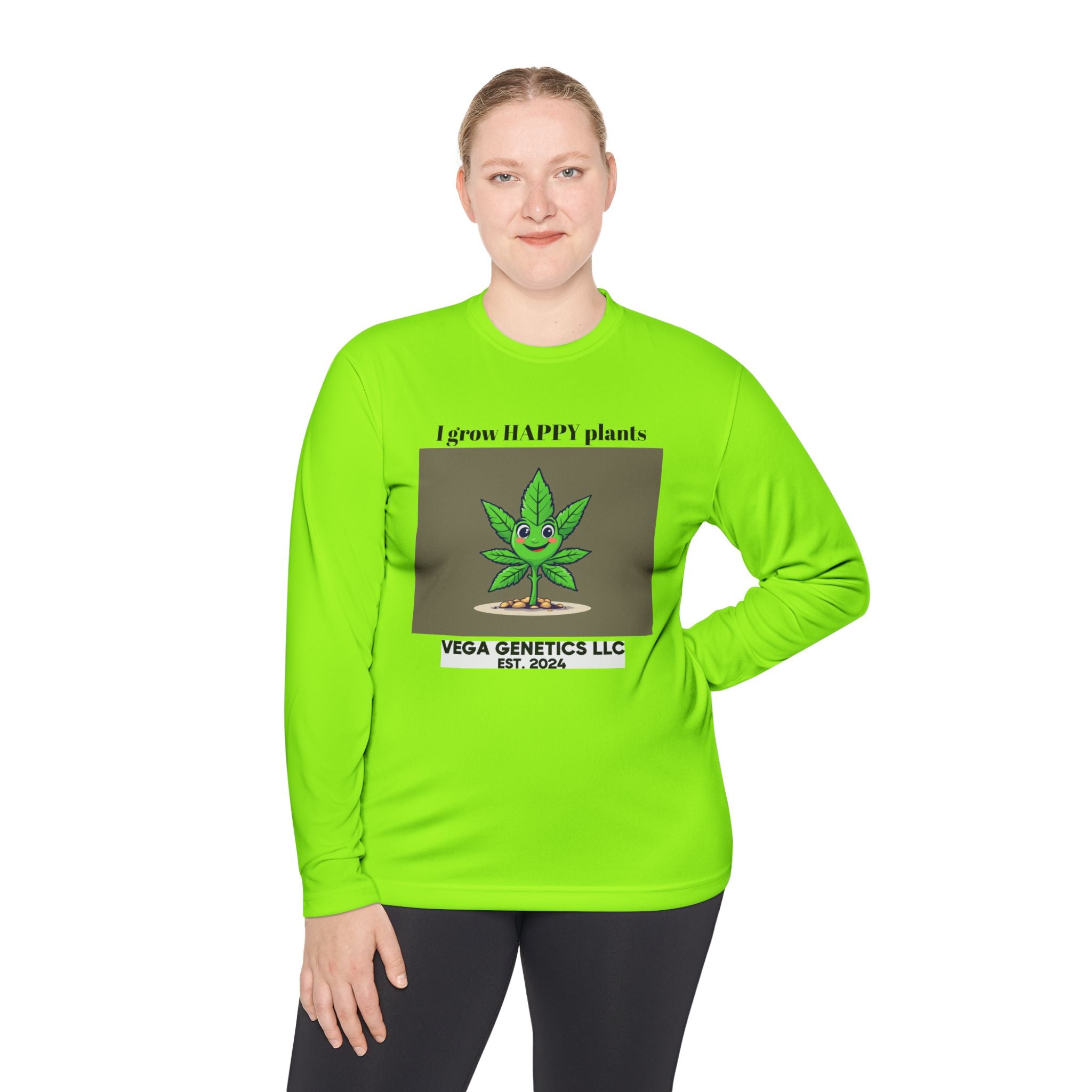 Cultivation Approved Unisex Lightweight Long Sleeve Tee with Happy Plant Design, Casual Apparel for Gardeners, Eco-Friendly Gift, Celebrating Nature, [...]