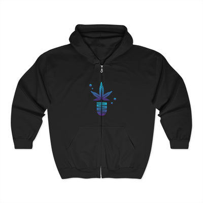 Vega Genetics Cannabis Full Zip Hoodie – Trendy Unisex Sweatshirt for Comfort & Style