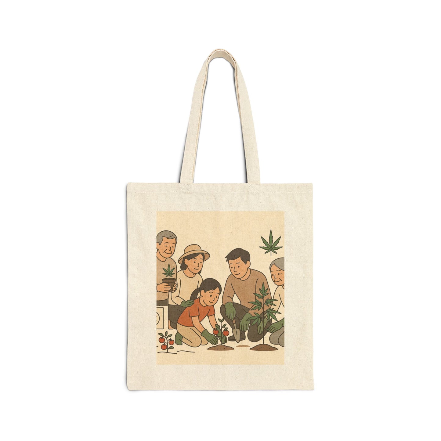 Planting Love - Eco-Friendly Cotton Tote Bag, Floral Gardening Tote, Cannabis Awareness Bag, Reusable Shopping Tote, Gift for [...]