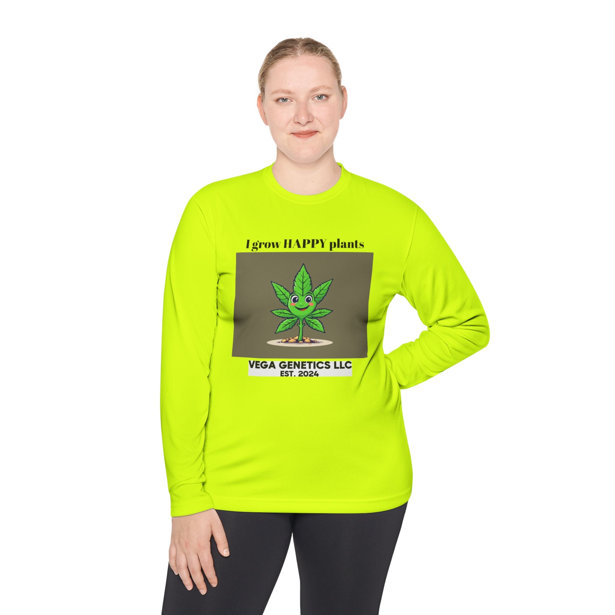 Cultivation Approved Unisex Lightweight Long Sleeve Tee with Happy Plant Design, Casual Apparel for Gardeners, Eco-Friendly Gift, Celebrating Nature, [...]