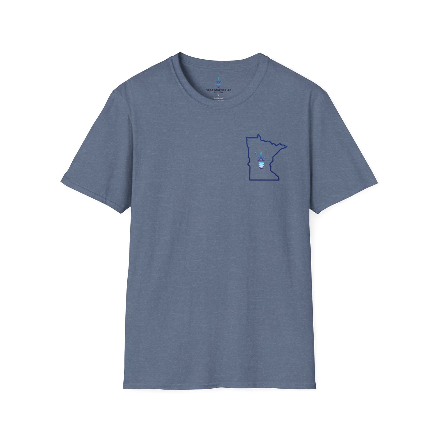 Minnesota Outline Vega Print Unisex Softstyle T-Shirt - Stylish MN State Love Tee, Casual Wear, Travel Souvenir, Great Gift for Locals & Visitors