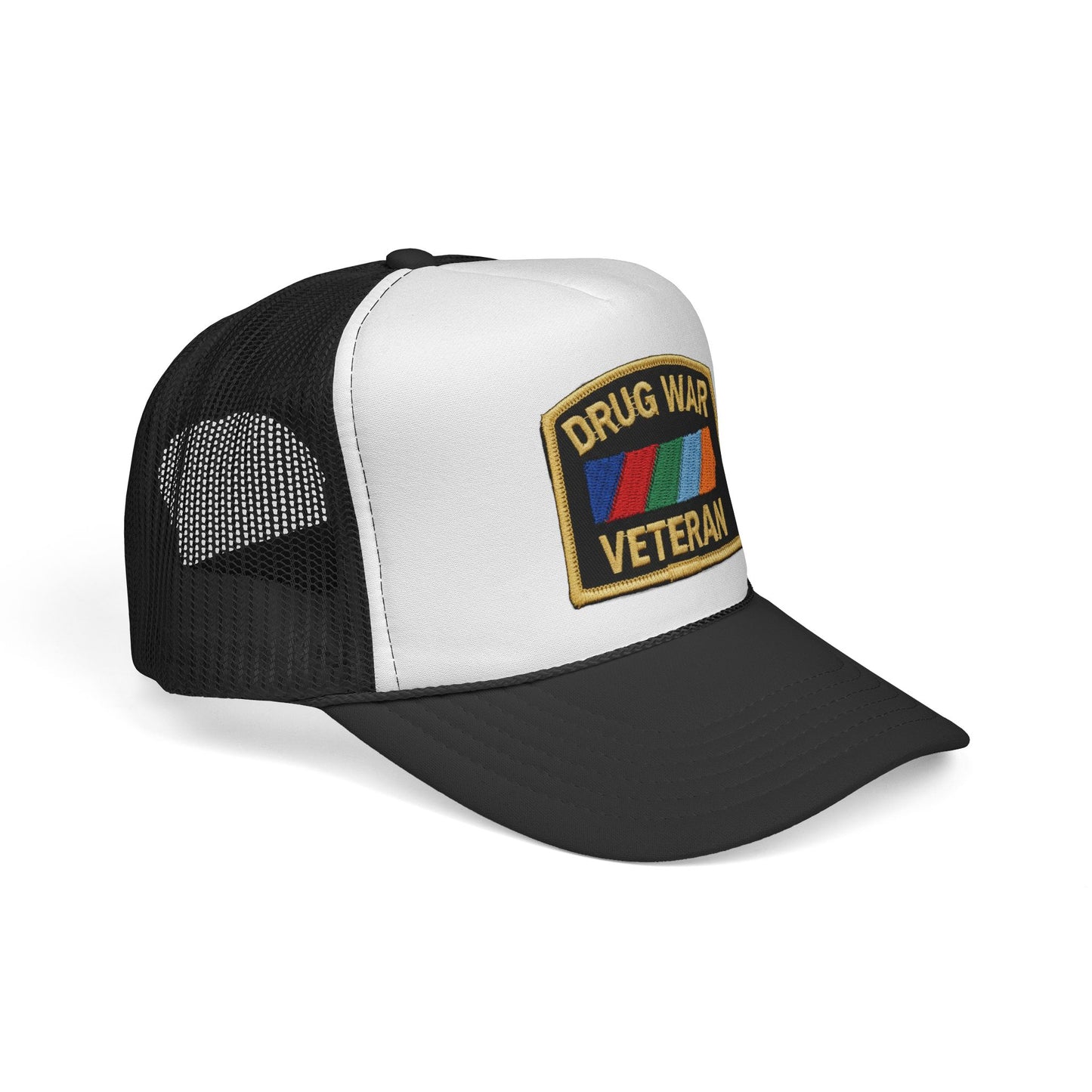 Drug War Veteran Trucker Cap — "We are the few, the stoned, the survivors of the US War on Drugs"