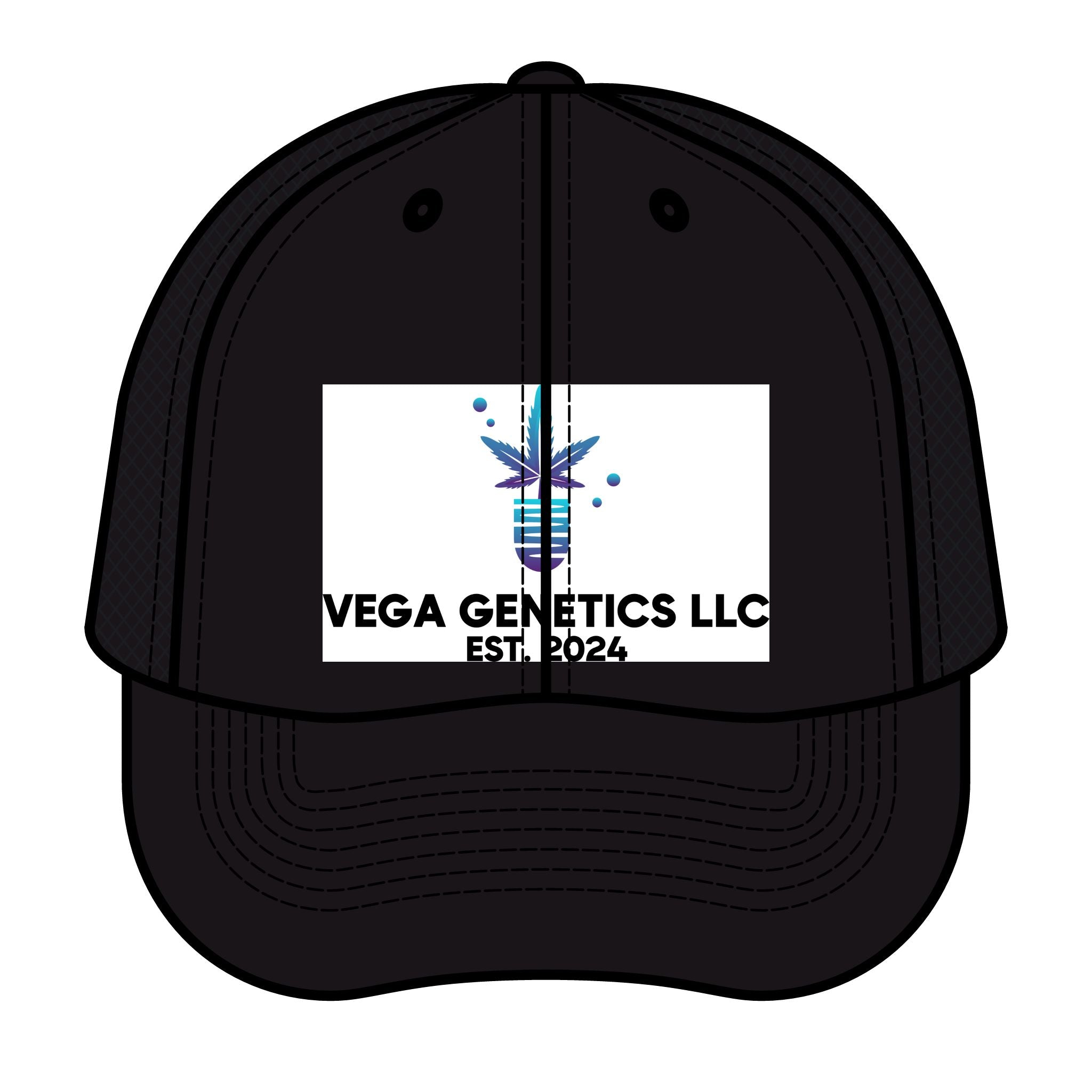 Retro Trucker Hat with Vega Genetics Logo - Stylish Headwear Perfect for Outdoor Adventures, Gifts, and Casual Wear