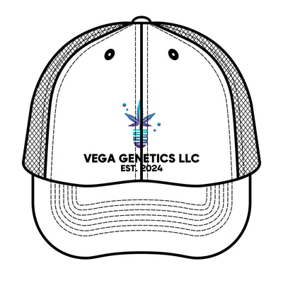 Retro Trucker Hat with Vega Genetics Logo - Stylish Headwear Perfect for Outdoor Adventures, Gifts, and Casual Wear