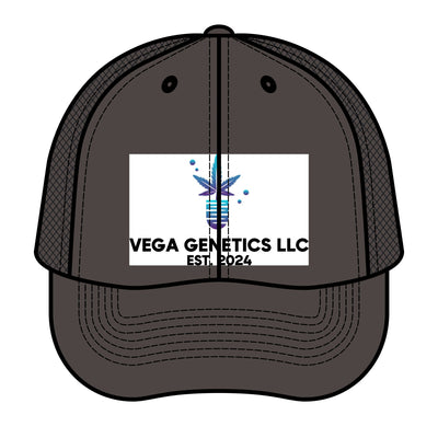 Retro Trucker Hat with Vega Genetics Logo - Stylish Headwear Perfect for Outdoor Adventures, Gifts, and Casual Wear