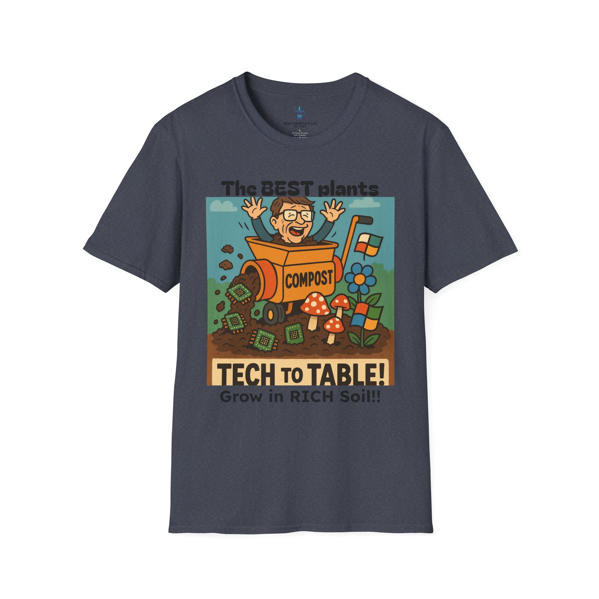 Tech to Table Funny Gardening T-Shirt, Plant Lover Gift, Eco-Friendly Shirt, Sustainable Fashion, Gardening Humor Tee, Tech to Table Quote