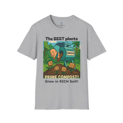 Prime Compost Funny Gardening T-Shirt, Plant Lover Gift, Eco-Friendly Shirt, Sustainable Fashion, Gardening Humor Tee, Prime Compost Quote
