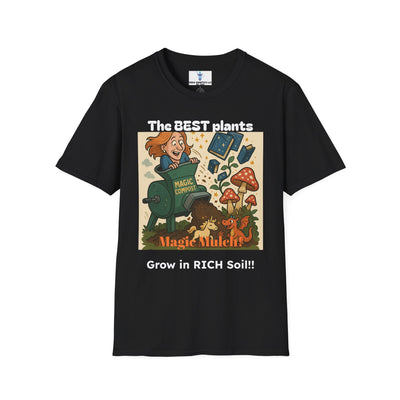 Magic Mulch Funny Gardening T-Shirt, Plant Lover Gift, Eco-Friendly Shirt, Sustainable Fashion, Gardening Humor Tee, Magic Mulch Quote