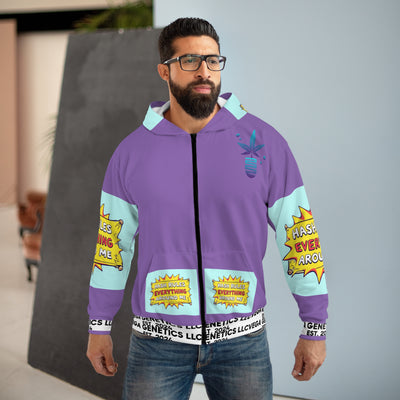 Unisex Zip Hoodie - 'Hash Rules Everything Around Me' Design