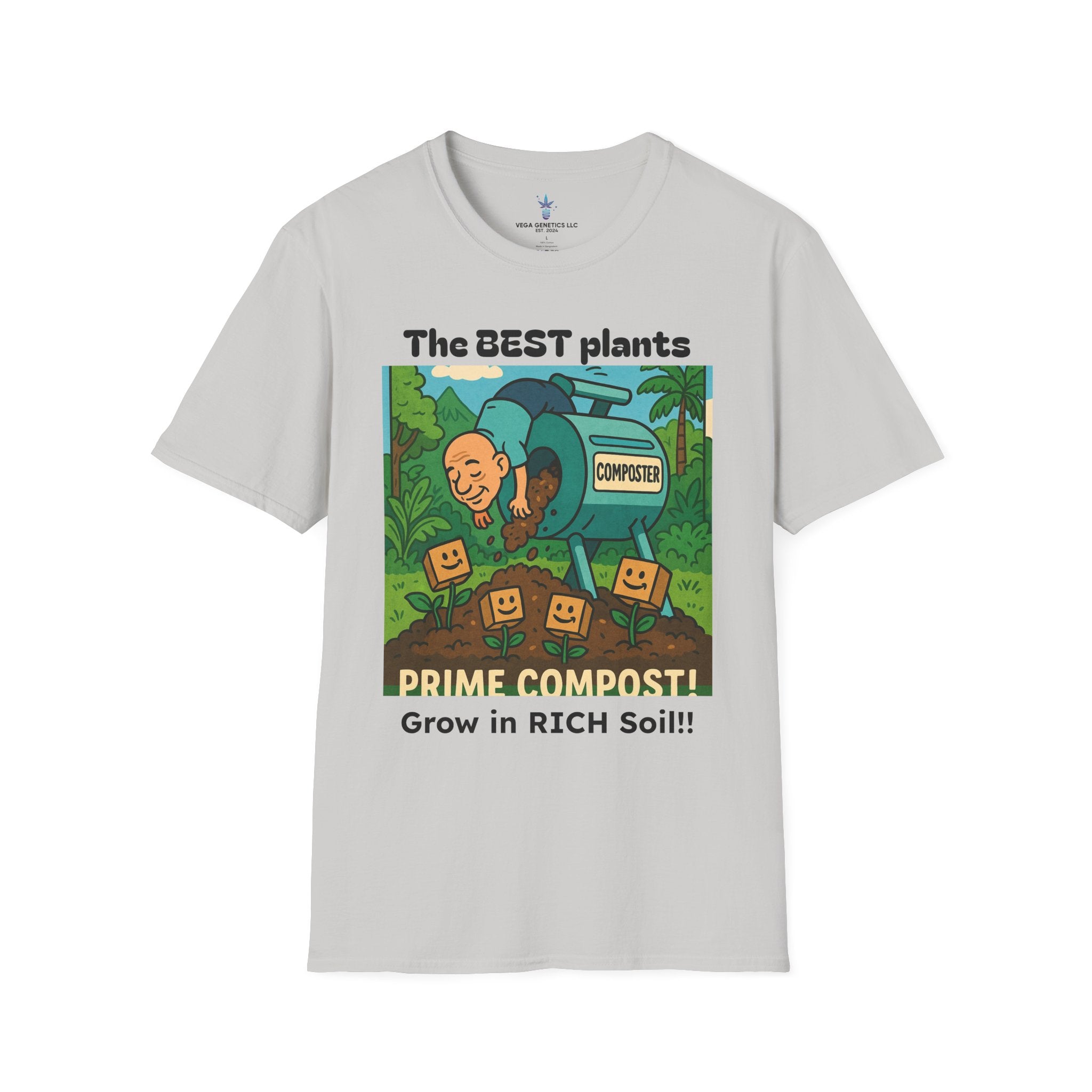 Prime Compost Funny Gardening T-Shirt, Plant Lover Gift, Eco-Friendly Shirt, Sustainable Fashion, Gardening Humor Tee, Prime Compost Quote