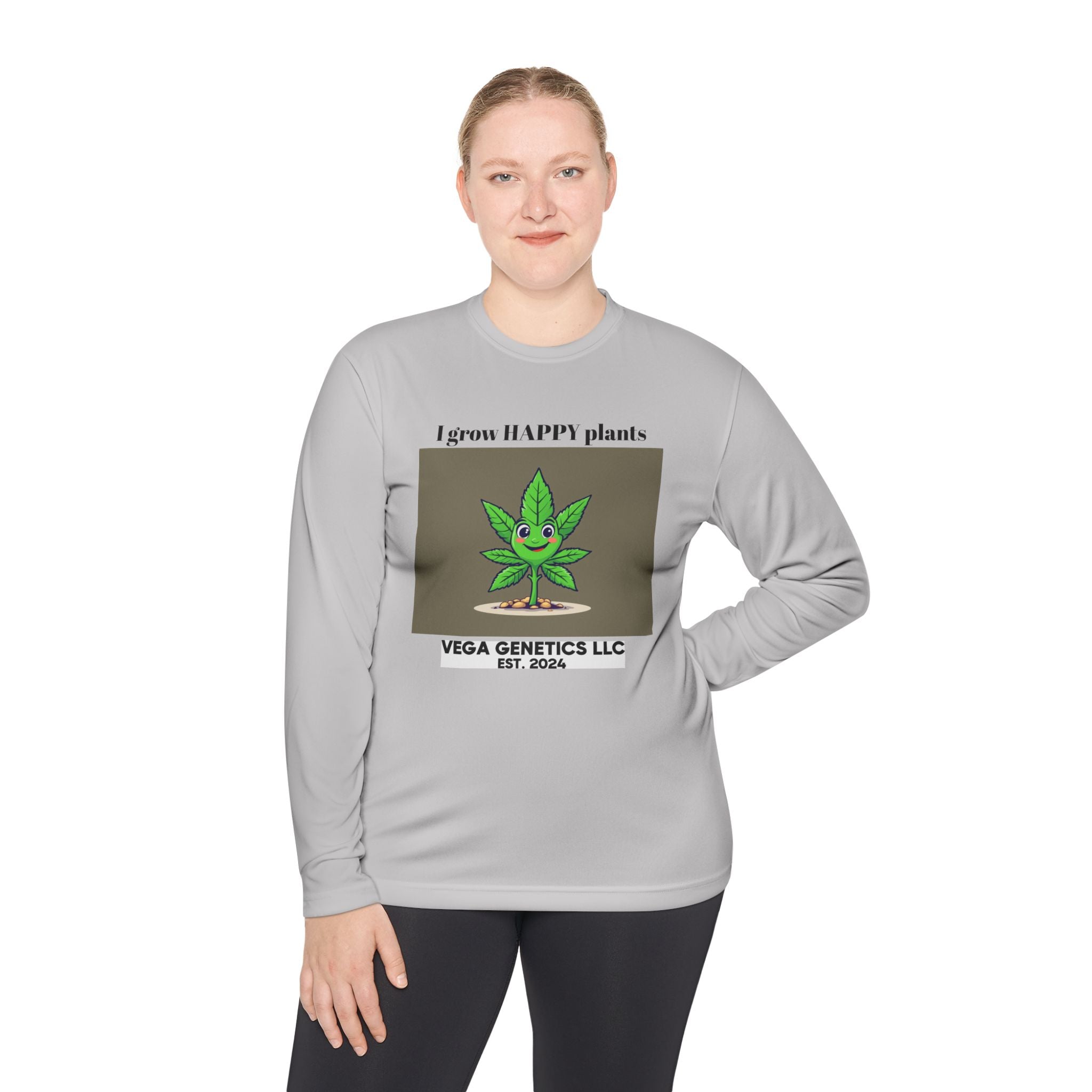 Cultivation Approved Unisex Lightweight Long Sleeve Tee with Happy Plant Design, Casual Apparel for Gardeners, Eco-Friendly Gift, Celebrating Nature, [...]