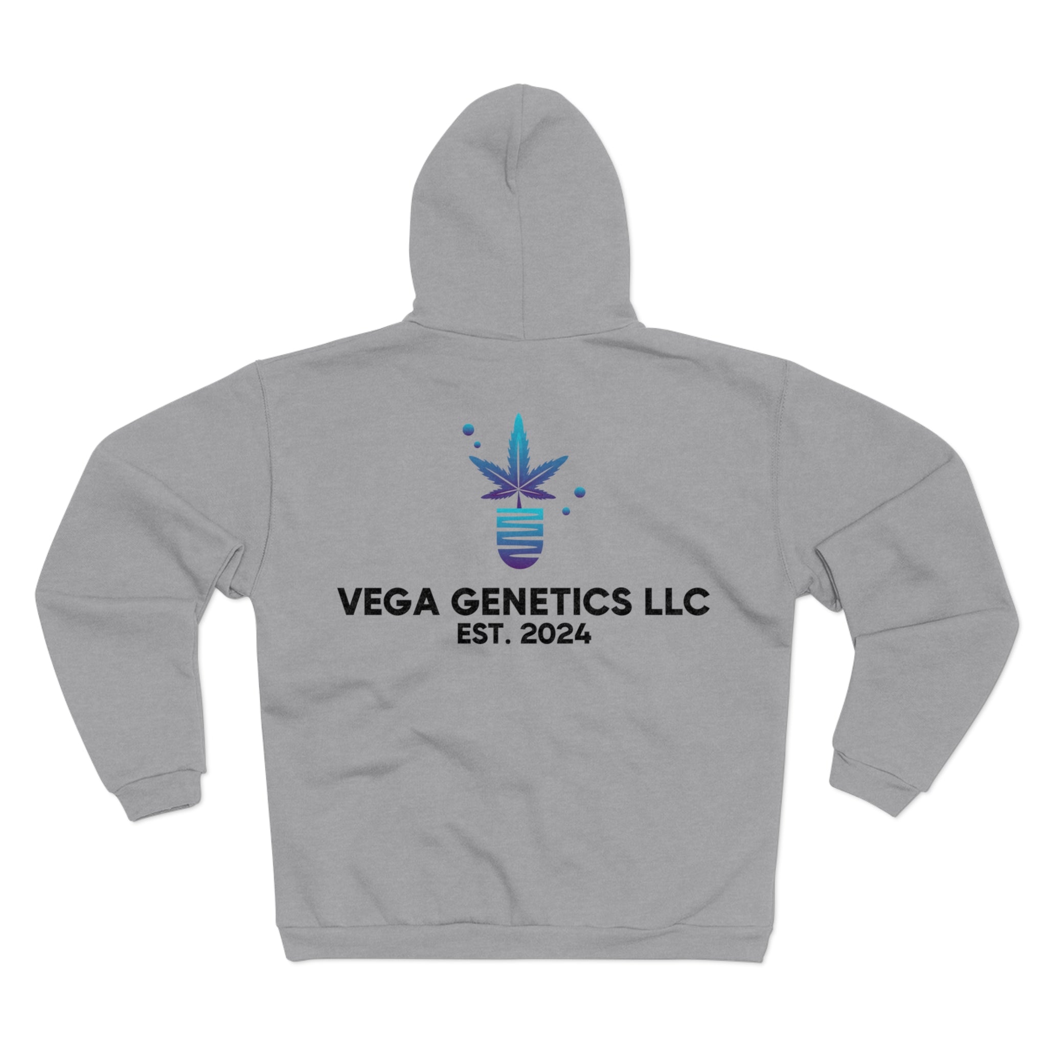 Chic Unisex Hooded Zip Sweatshirt with Silly Rabbit Artwork & Logo (No Background)
