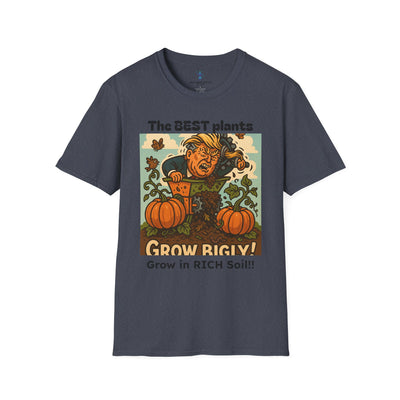 Grow Bigly Funny Gardening T-Shirt, Plant Lover Gift, Eco-Friendly Shirt, Sustainable Fashion, Gardening Humor Tee, Grow Bigly Quote