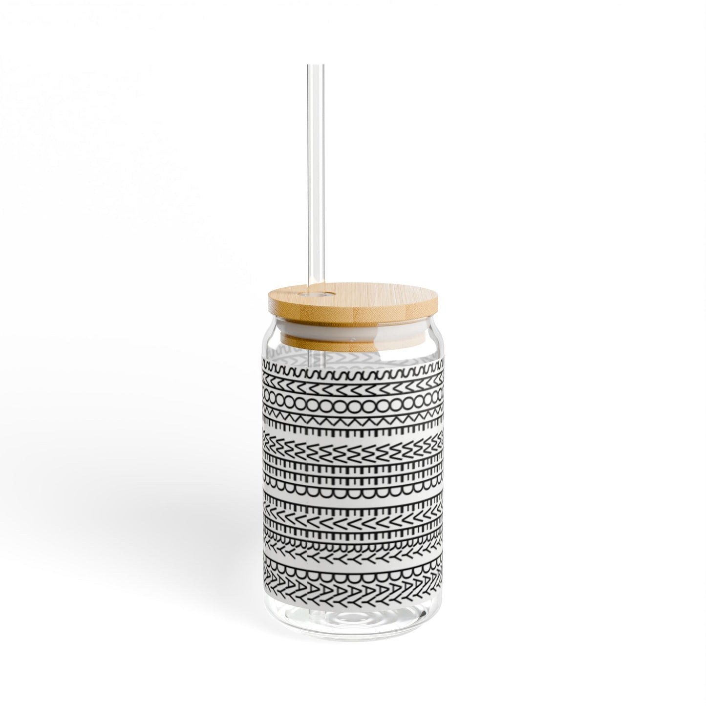 Stylish SWED Sipper Glass, 16oz - Reusable Drinkware, Eco-Friendly Straw Cup, Modern Home Decor, Perfect Gift for Any Occasion