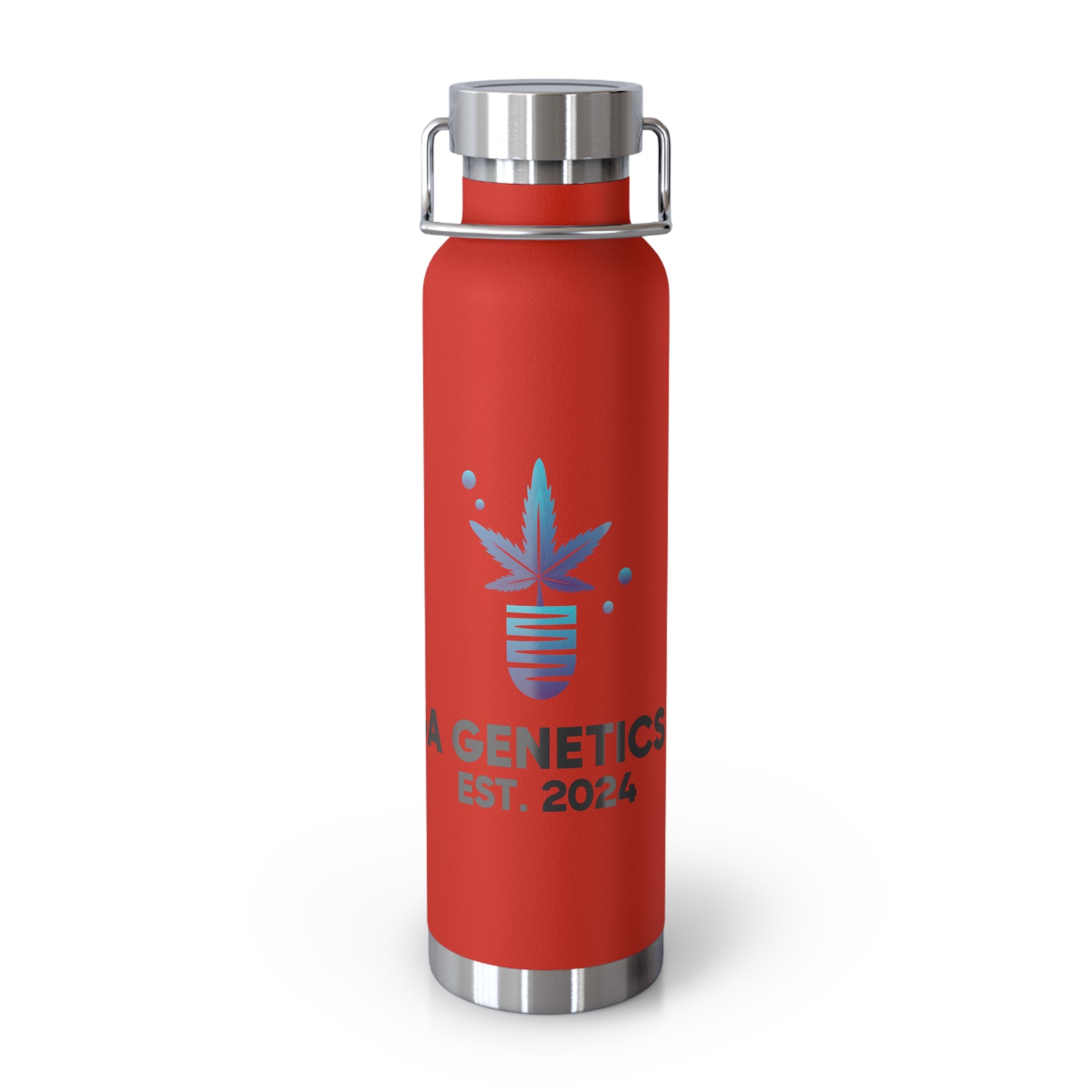 Vega Genetics logo Insulated Water Bottle, Cannabis Gift for anyone, Eco-Friendly Drinkware, Perfect for Outdoors, Birthday or 420 Celebration